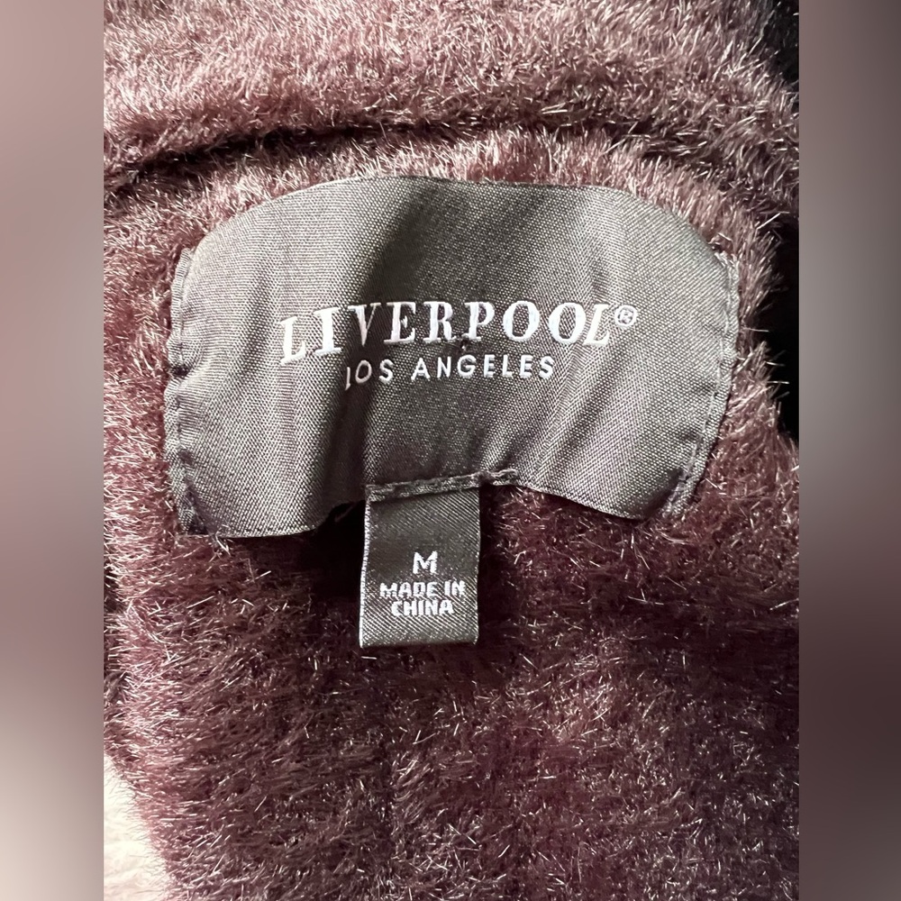 Liverpool NWT Open Front shawl collar Mink cardigan Size Medium - Picture 9 of 14